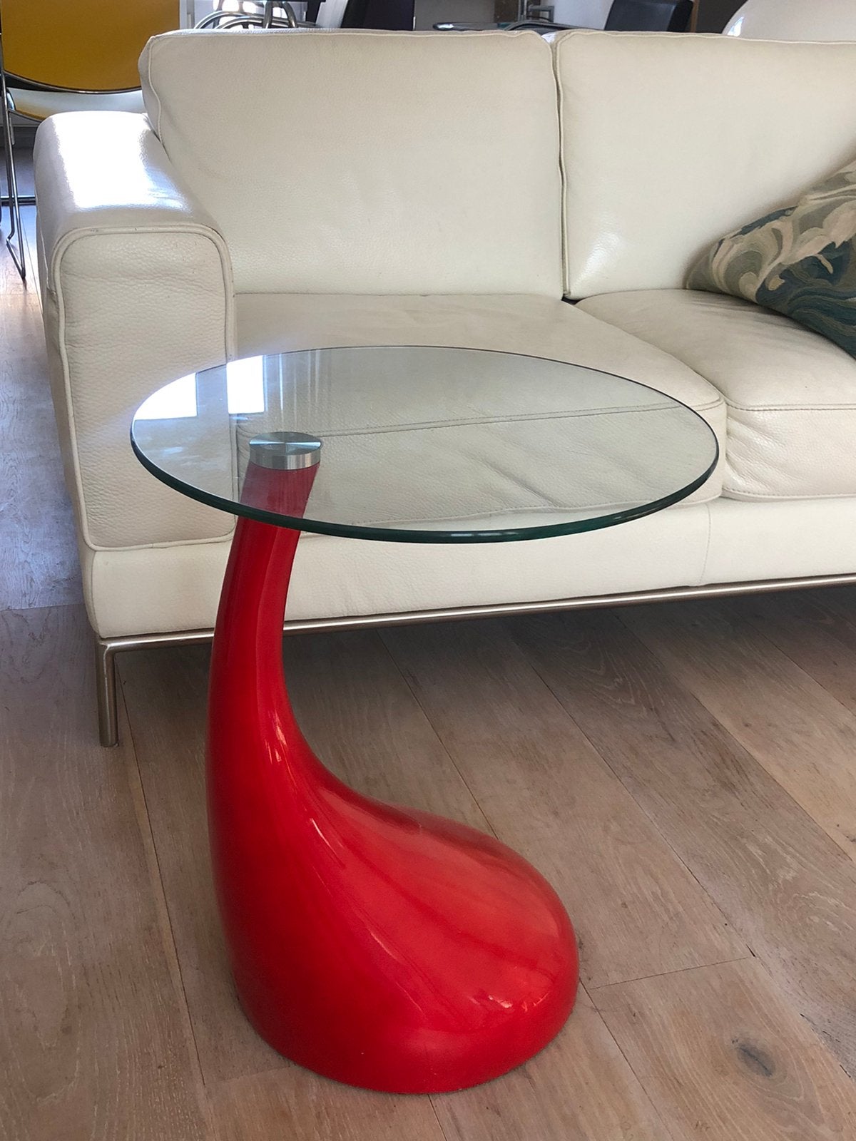 Design bijzettafeltje, Minder dan 55 cm, Gebruikt, Rond, Glas