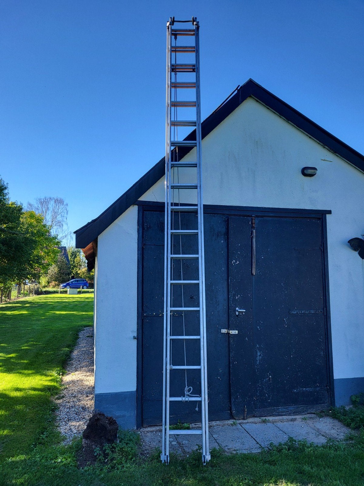 Zarges Klimladder, 18 treden maximaal 9,2 meter!, Doe-het-zelf en Verbouw, Ophalen, Gebruikt, Ladder, Opvouwbaar of Inschuifbaar