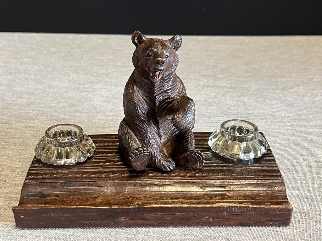 Zwarte Woud Inktstel Beer Hout Black Forest, Antiek en Kunst, Overige typen, Overige onderwerpen, Minder dan 20 cm, Ophalen of Verzenden