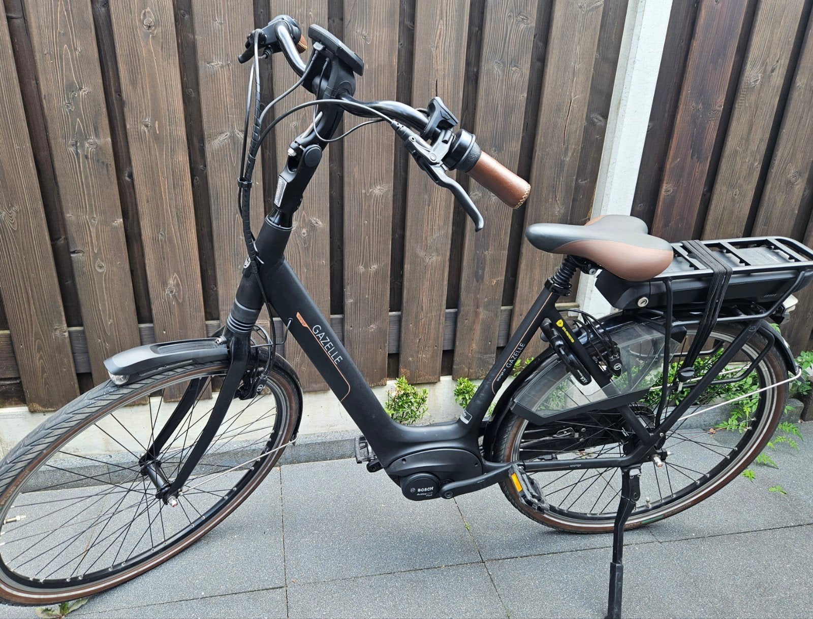 Gazelle Orange C8 elektrische fiets, zwart, L53, Fietsen en Brommers, Elektrische fietsen, Ophalen, Zo goed als nieuw, 51 tot 55 cm