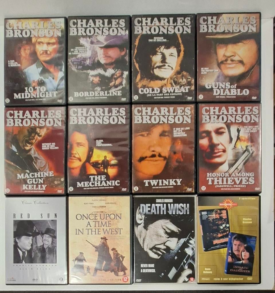 Charles Bronson collection 12 dvds, Cd's en Dvd's, Dvd's | Actie, Vanaf 12 jaar, Ophalen of Verzenden, Zo goed als nieuw