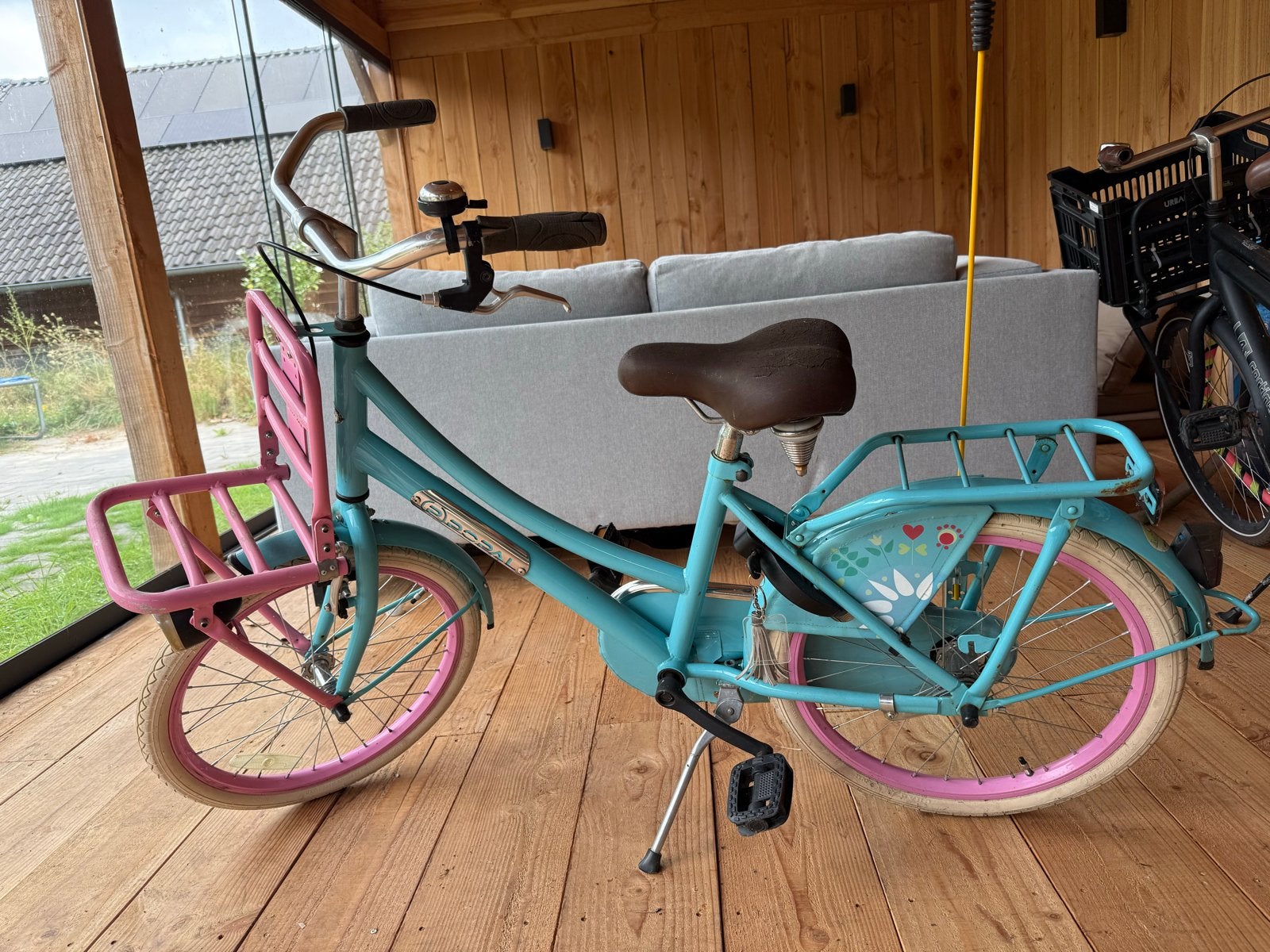 Popal kinderfiets 20 inch - Blauw/Roze, Fietsen en Brommers, Fietsen | Kinderfietsjes, Ophalen, Gebruikt, Terugtraprem, 20 inch of meer