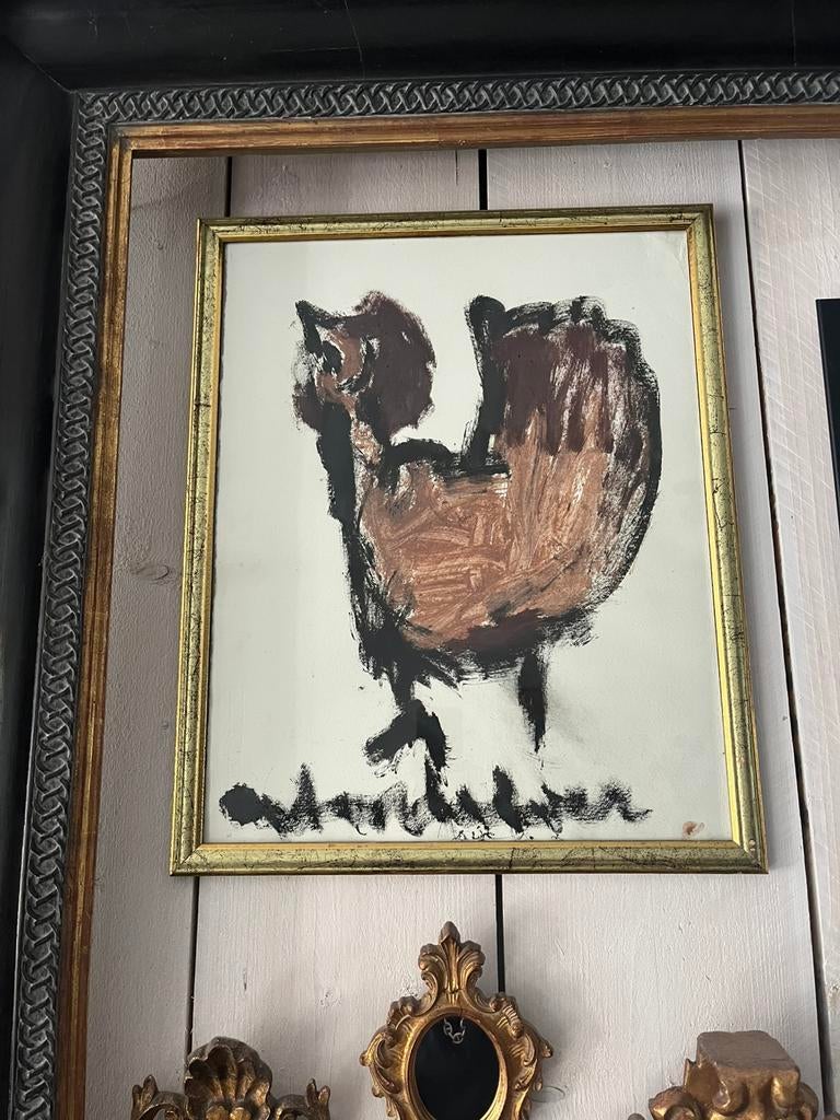Anton Heyboer ingelijst 55x45 cm, Ophalen of Verzenden