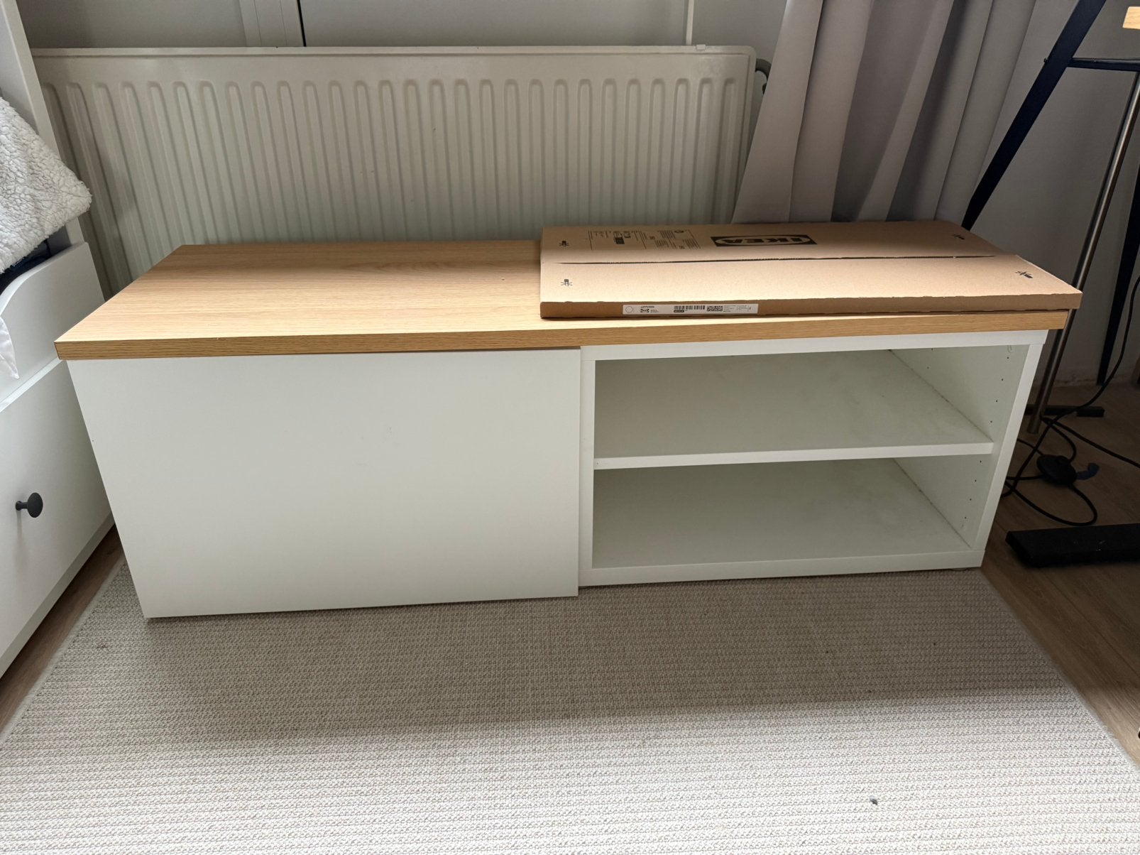 Besta Ikea Shelf Unit with Doors, Huis en Inrichting, Kasten | Televisiemeubels, Ophalen of Verzenden, Zo goed als nieuw, 25 tot 50 cm