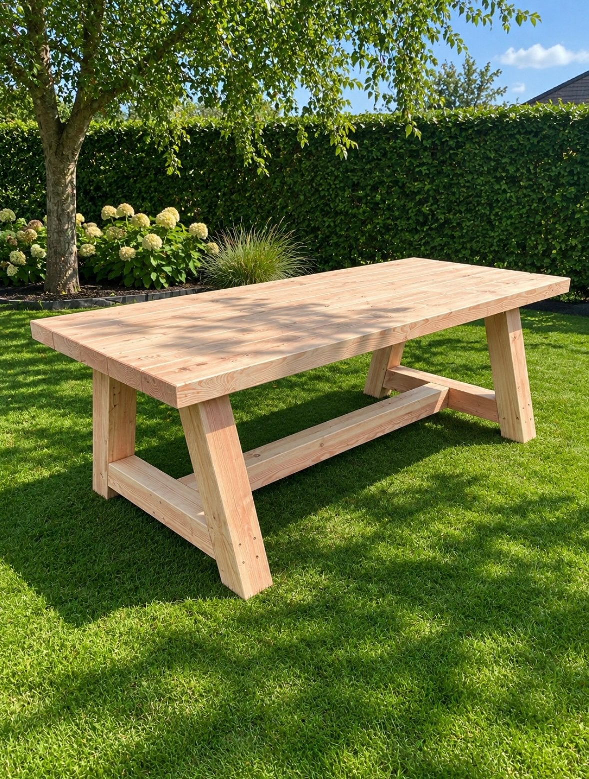 Nieuwe Robuuste Douglas tuintafel – 220 x 100 cm, Ophalen, Nieuw, Rechthoekig, Hout