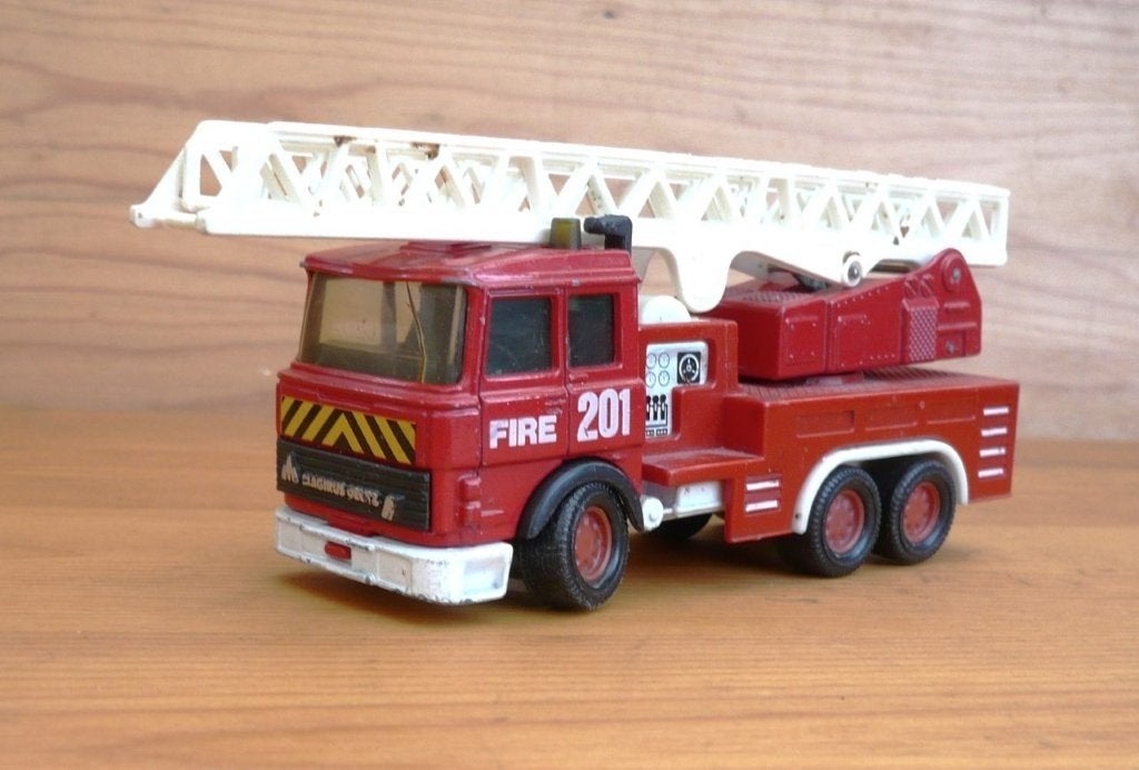 Matchbox k 132 Magirus deutz brandweer ladderwagen 1/55., Antiek en Kunst, Ophalen of Verzenden