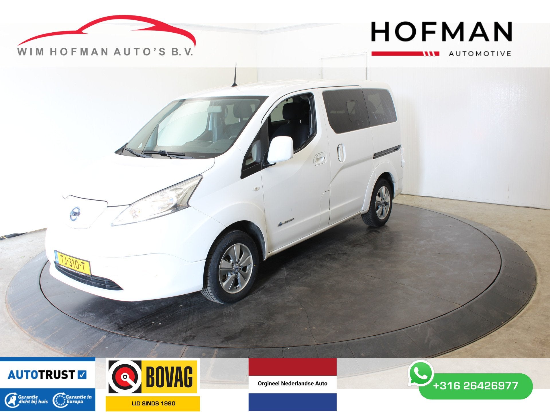 Nissan e-NV200 Evalia 40 kWh 2.Zero Edition 7pers Camera Nav, Auto's, Nissan, Gebruikt, 7 stoelen, Wit, Origineel Nederlands