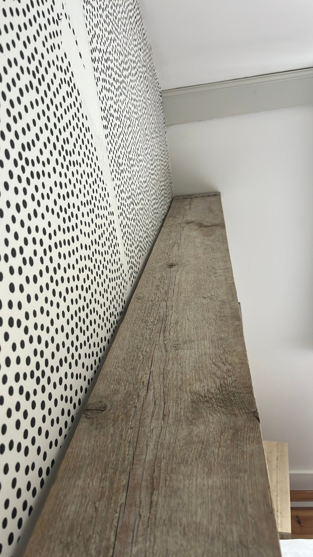 Steigerplank robuust onbehandeld oude look - 331 cm lang, Ophalen, Gebruikt, 25 tot 50 mm, Plank