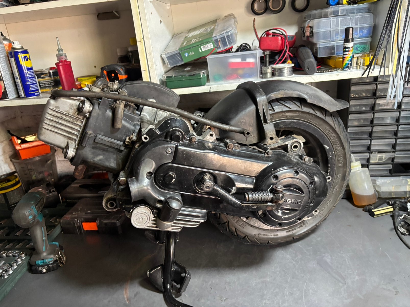 Piaggio zip blok 4t 2v 80cc lopend weggezet, Ophalen, Gebruikt, Blok, Piaggio