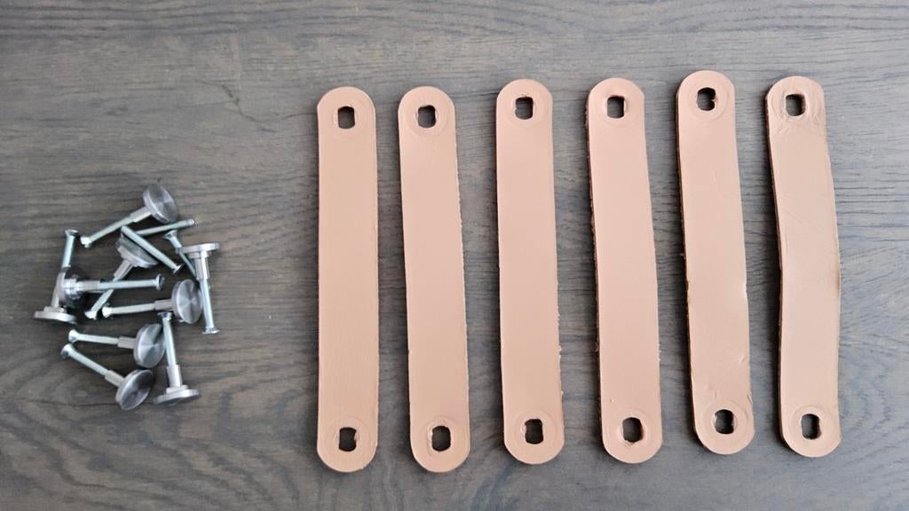 IKEA Östernäs leren handgrepen, Ophalen of Verzenden, Staal