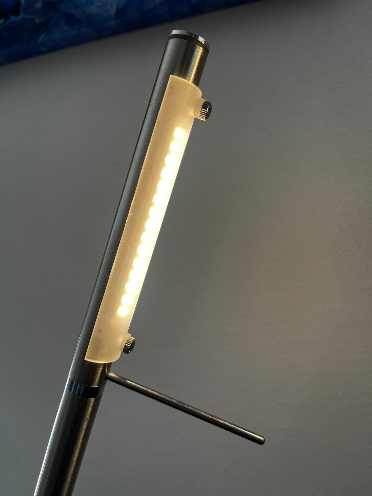 Te koop, 2 staande led lampen, Ophalen, Zo goed als nieuw, Metaal, 150 tot 200 cm