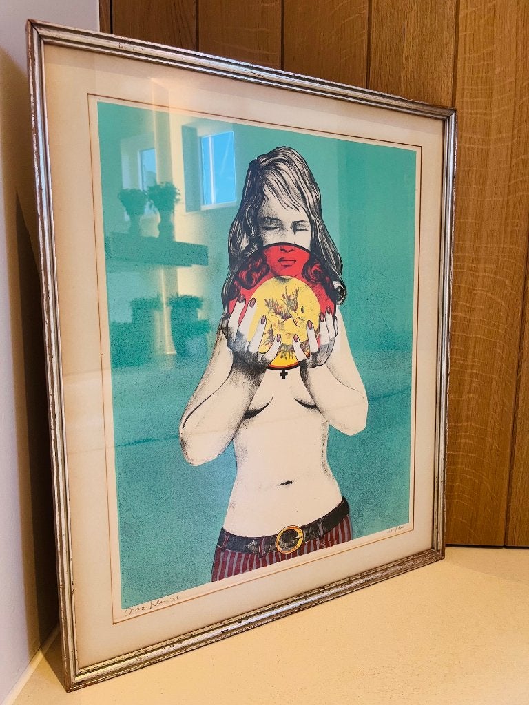 Vintage pop art werk / litho - Max Selen, Antiek en Kunst, Kunst | Schilderijen | Modern, Ophalen of Verzenden, Abstract