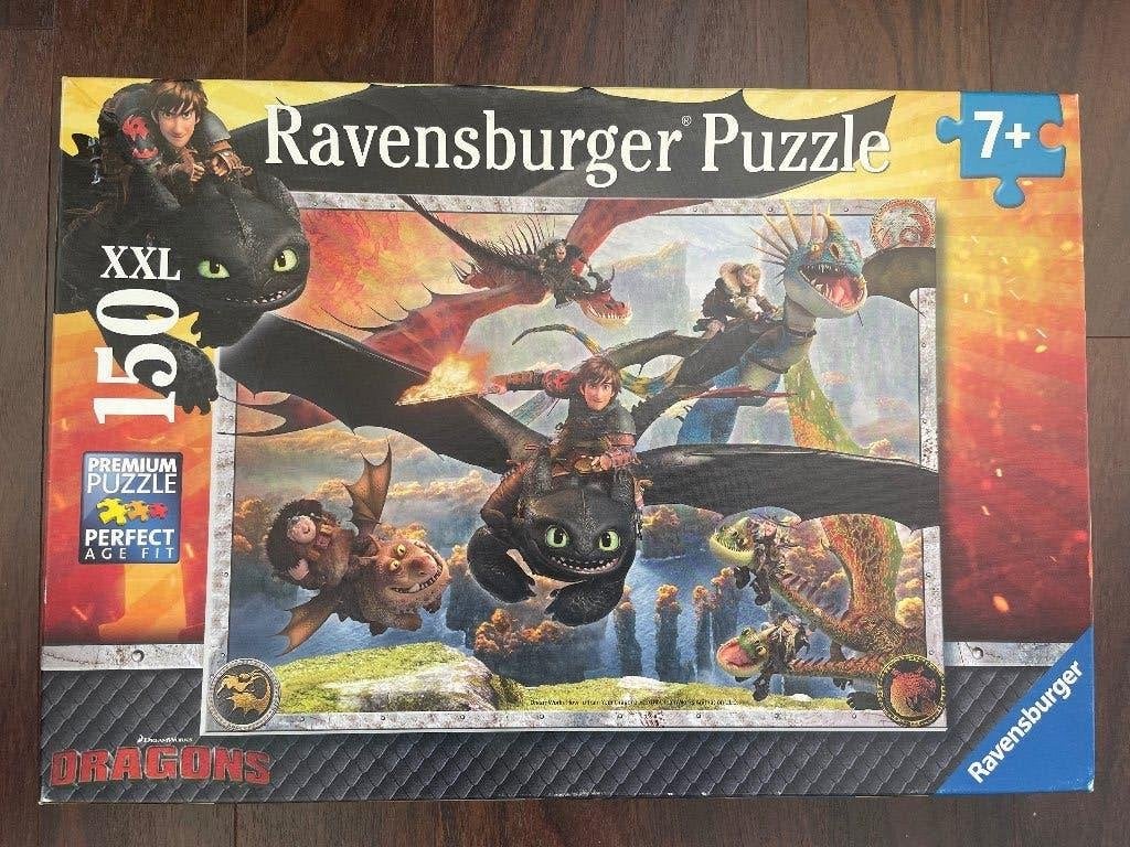 Ravensburger Puzzle How to Train Your Dragon XXL 150 stuks, Ophalen of Verzenden, Meer dan 50 stukjes, Zo goed als nieuw, 6 jaar of ouder