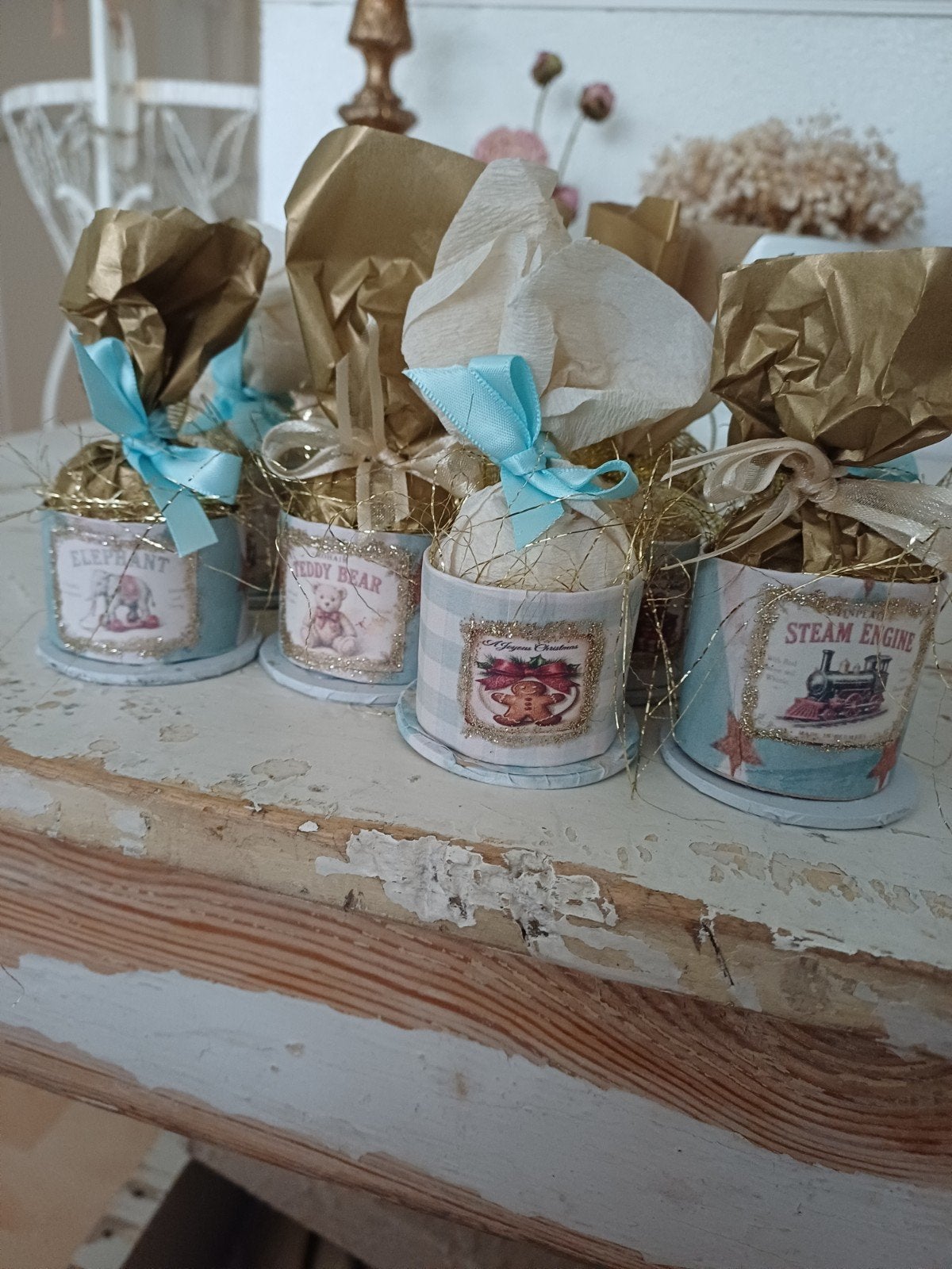 Handgemaakte candy container, kersthangers, Ophalen of Verzenden