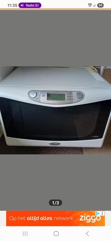 Combimagnetron Whirlpool oven, Ophalen, Combimagnetron, Minder dan 45 cm, Zo goed als nieuw