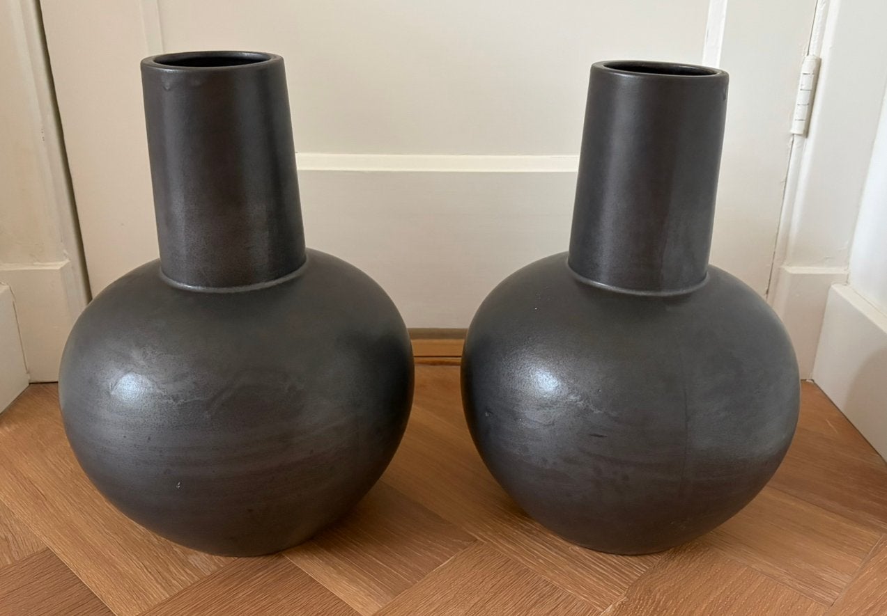 NORR11 vaas Calla, zwarte bolvaas, Ophalen, Zwart, Nieuw, 38 cm