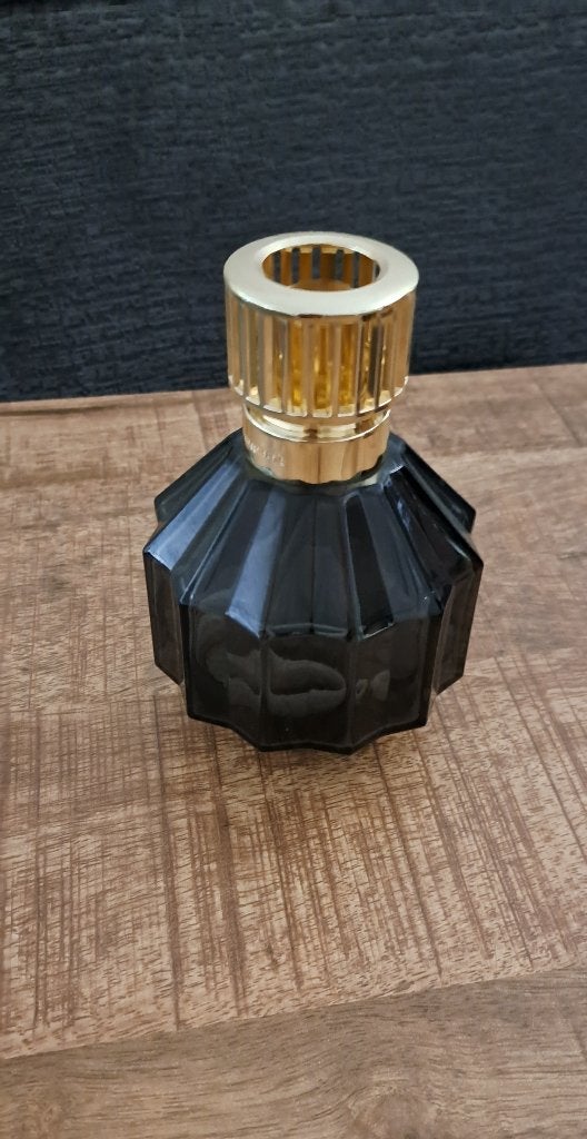 Lampe Berger geurbrander,inclusief lont. Antraciet, Ophalen, Zo goed als nieuw, Grijs, Glas