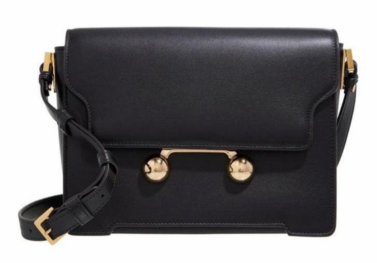 MARNI designer schoudertas zwart leer, Sieraden, Tassen en Uiterlijk, Ophalen of Verzenden, Nieuw, Zwart, Leer