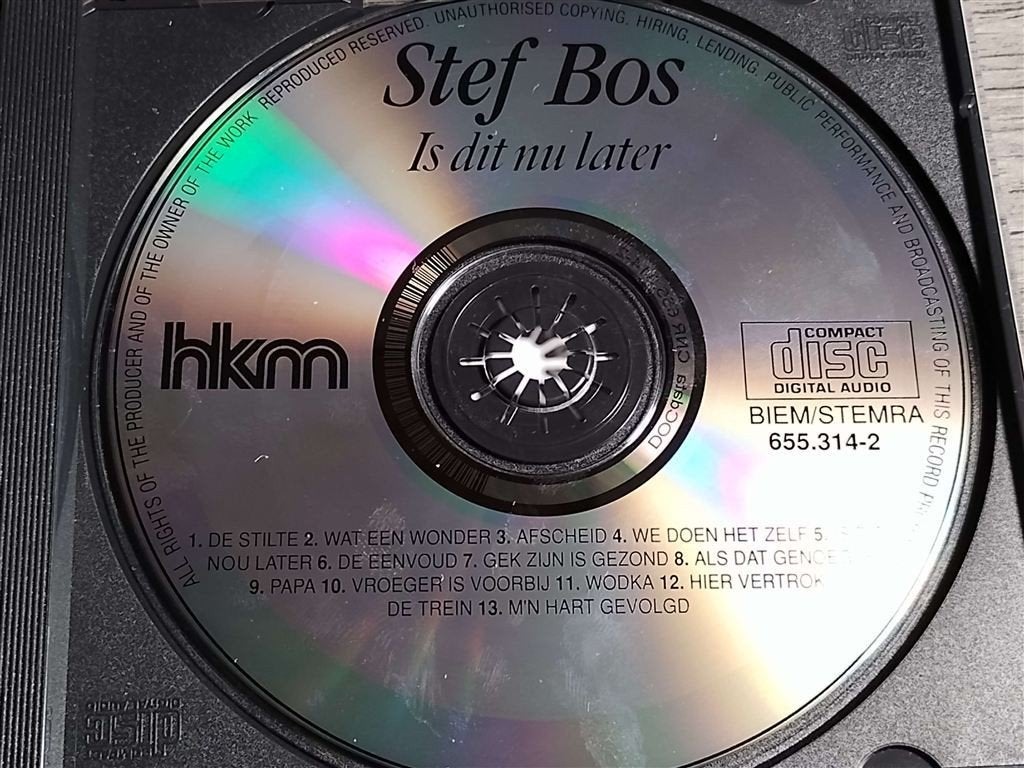 Stef Bos ‎– Is Dit Nu Later, Ophalen of Verzenden, Zo goed als nieuw, Levenslied of Smartlap
