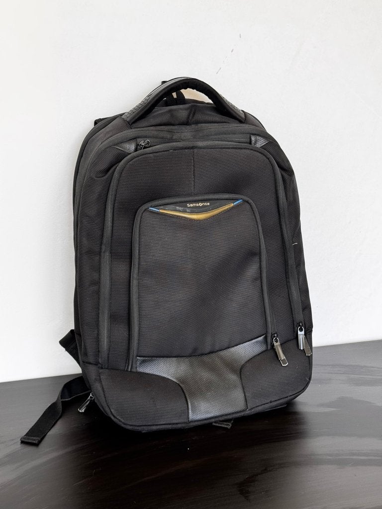 Samsonite Triforce Laptop Rugzak Zwart - 15 inch, Gebruikt, 15 inch, Ophalen of Verzenden, Meerdere vakken