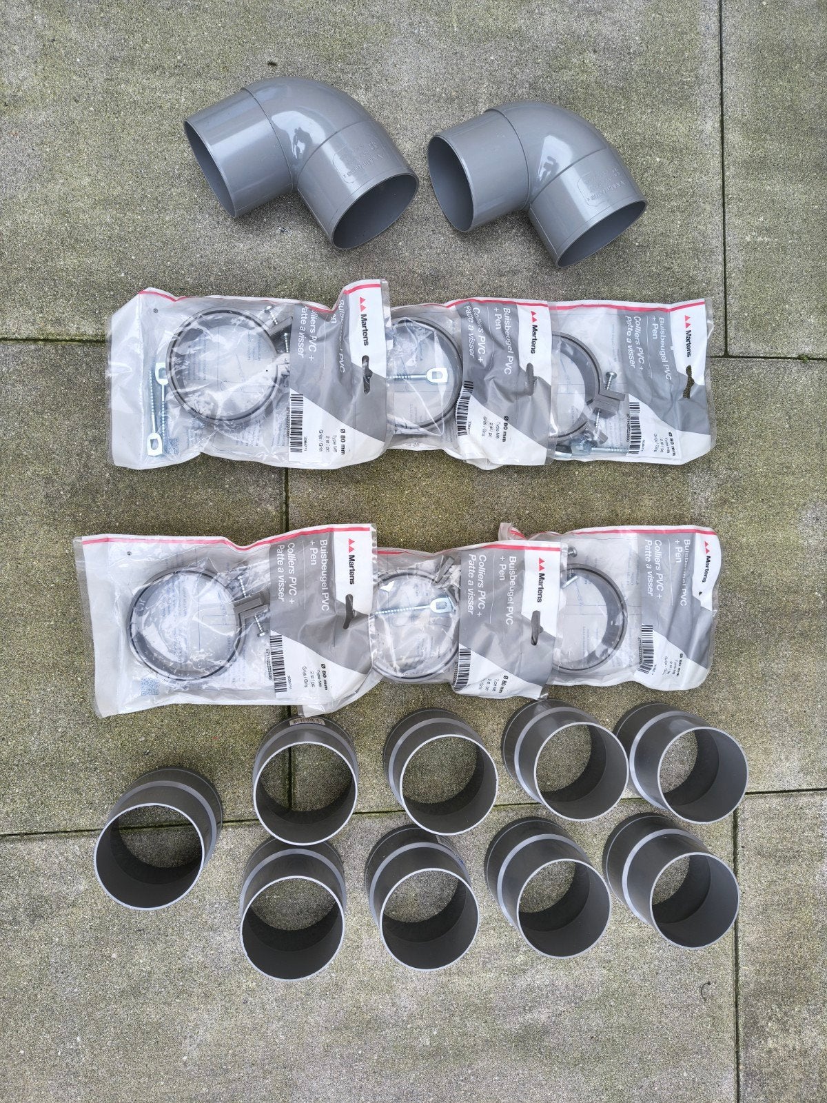 Diverse onderdelen regenpijp HWA 80 mm, Pvc, Nieuw, Ophalen of Verzenden, Minder dan 2 meter