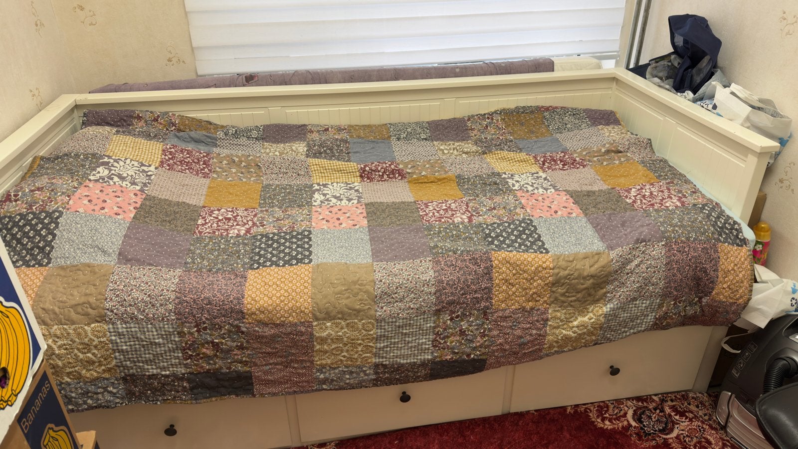 Wit bedframe met opberglades, Ophalen, Gebruikt, 90 cm, Eenpersoons
