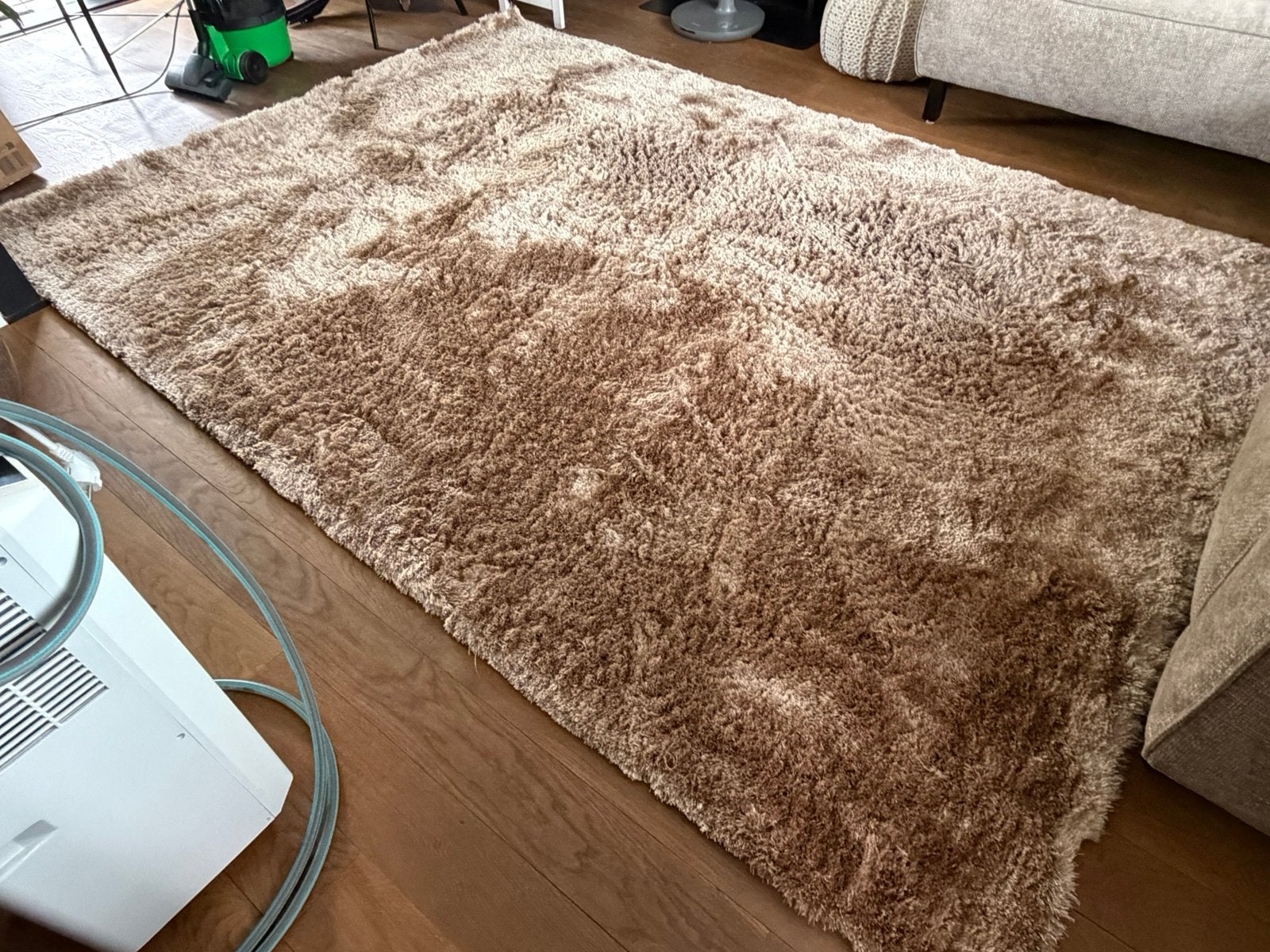 Hoogpolig vloerkleed van Benuta 290 x 200 cm, Ophalen, Gebruikt, Bruin, 200 cm of meer