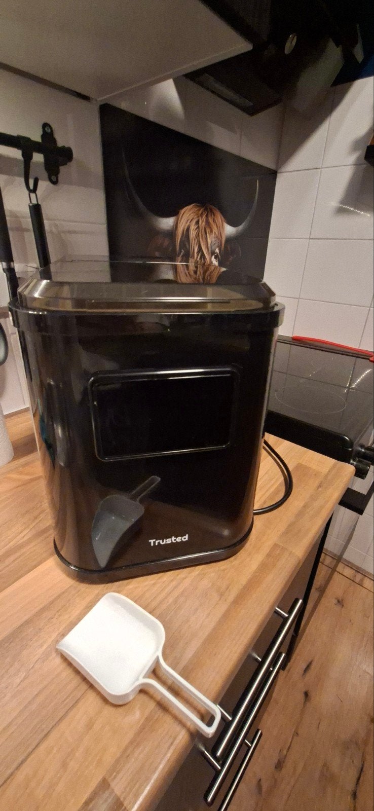 ijsblok machine, Ophalen, Hout
