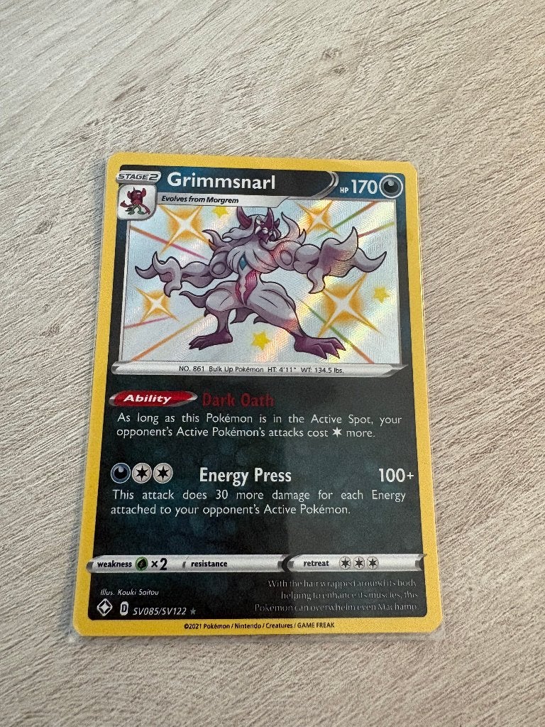 Grimmsnarl (Holo) SV085/SV122 Shining Fates - Pokémon Kaart, Ophalen of Verzenden, Nieuw, Losse kaart, Foil