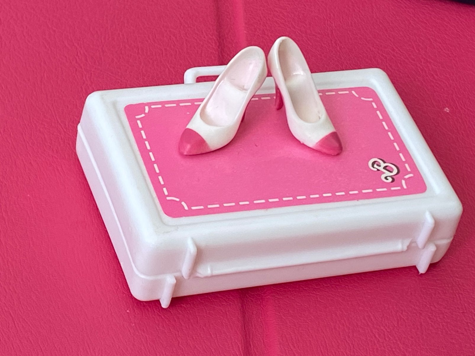 Vintage Barbie 1984 Day to Night valise en schoenen Mattel, Verzenden, Zo goed als nieuw