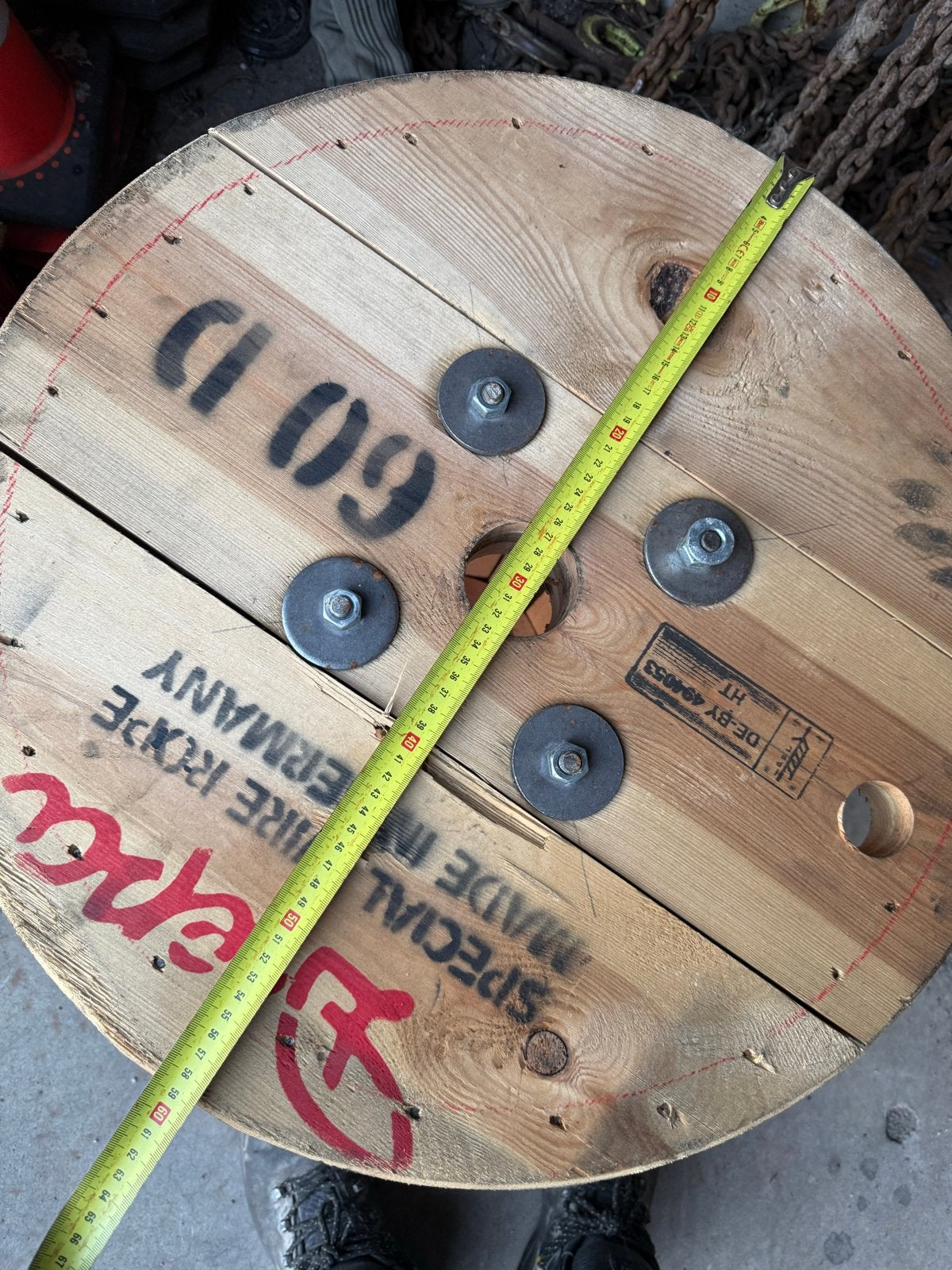 Houten haspels - Decoratief of voor kabelopslag, Ophalen, Gebruikt