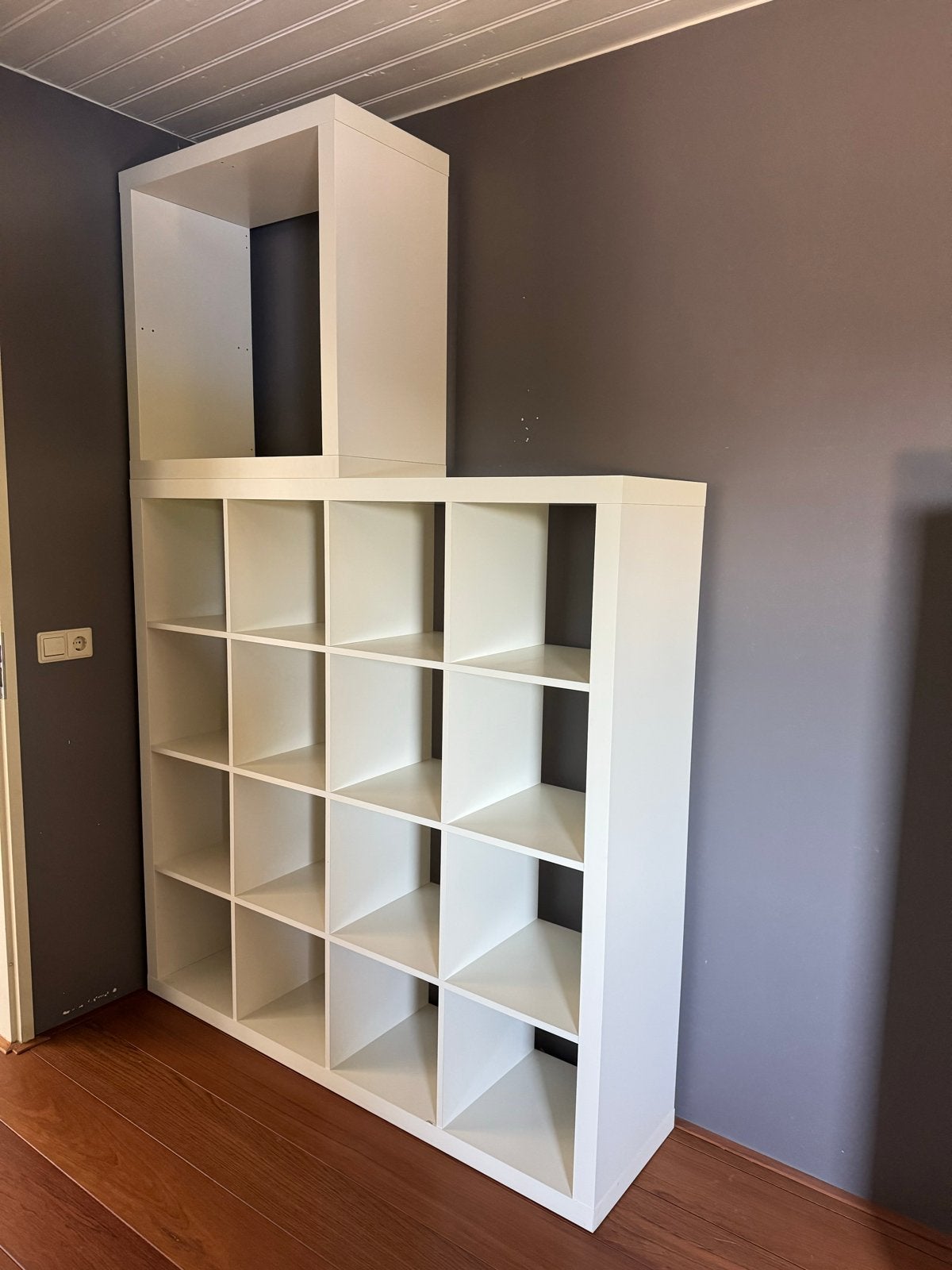 IKEA Kallax kast 16 vakken 149x149,5x39 cm, Huis en Inrichting, Kasten | Boekenkasten, Ophalen, Met plank(en), Gebruikt, 100 tot 150 cm
