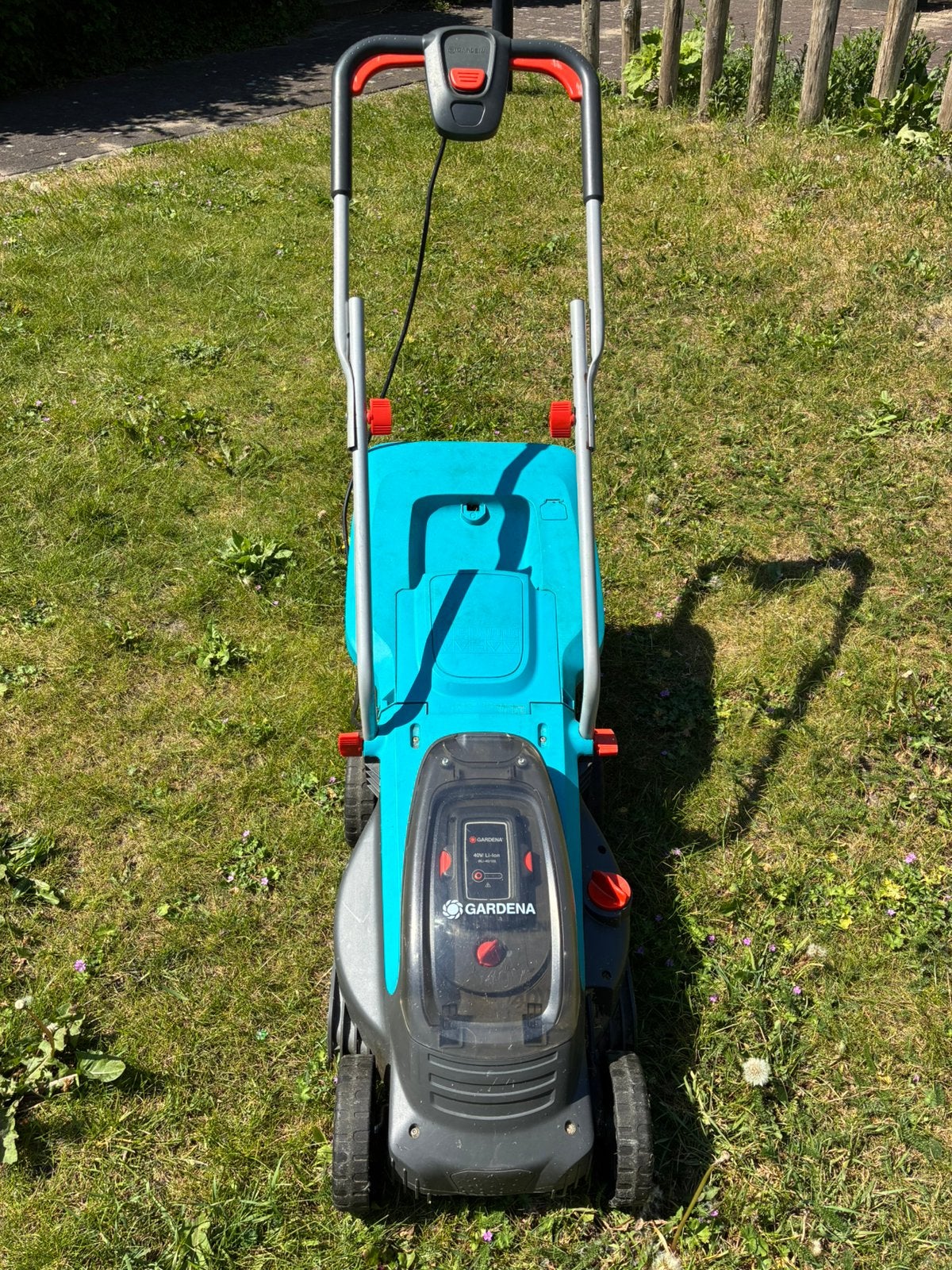 Gardena elektrische grasmaaier, Tuin en Terras, Grasmaaiers, Gebruikt, Elektrische grasmaaier, Opvangbak, Ophalen