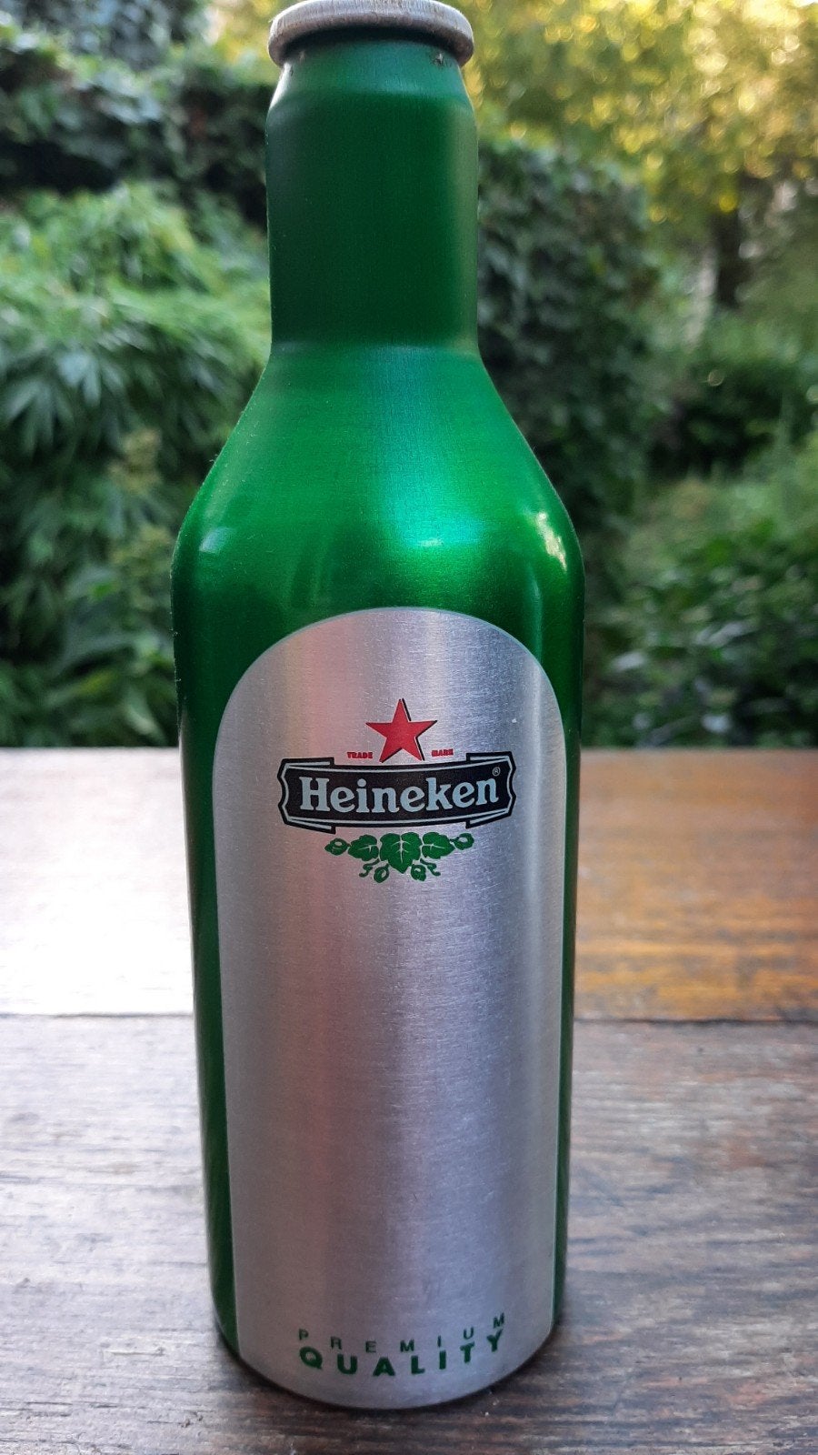Heineken bierflesje - Groen aluminium 33cl, Ophalen of Verzenden, Flesje(s), Heineken