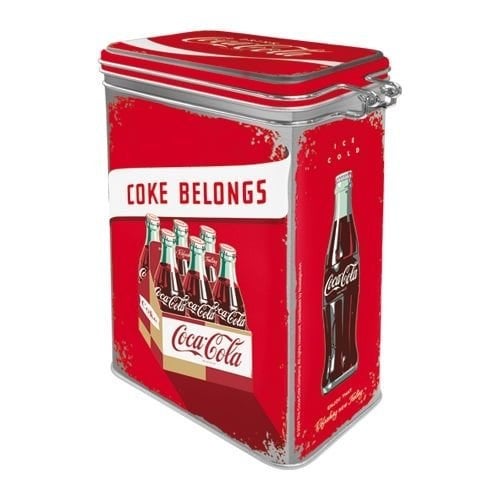 Coca Cola Refresh Yourself clipbox reclame blik voorraadblik, Verzamelen, Merken en Reclamevoorwerpen, Reclamebord, Info@deconoord.nl
