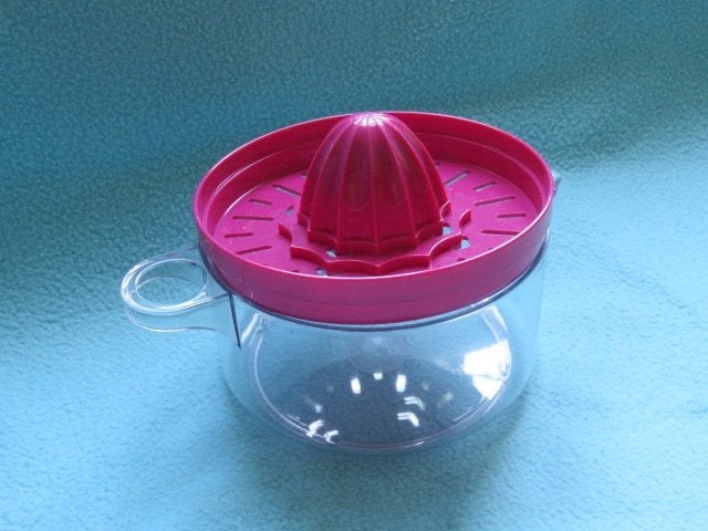 Vintage plastic citruspers paars, Antiek en Kunst, Ophalen of Verzenden