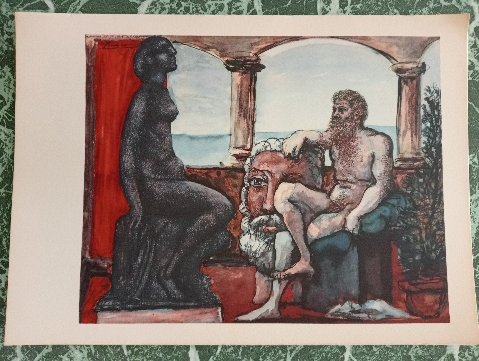 Pablo Picasso prent naakt erotiek, Verzamelen, Foto's en Prenten, Ophalen of Verzenden, 1960 tot 1980, Gebruikt, Overige onderwerpen
