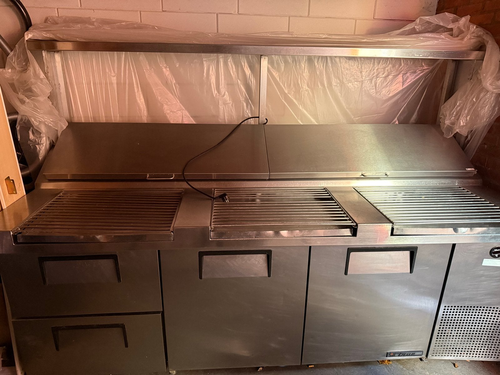 RVS Saladiere / Werkbank met 2 Lades - Horeca Koeling, Ophalen of Verzenden, Gebruikt