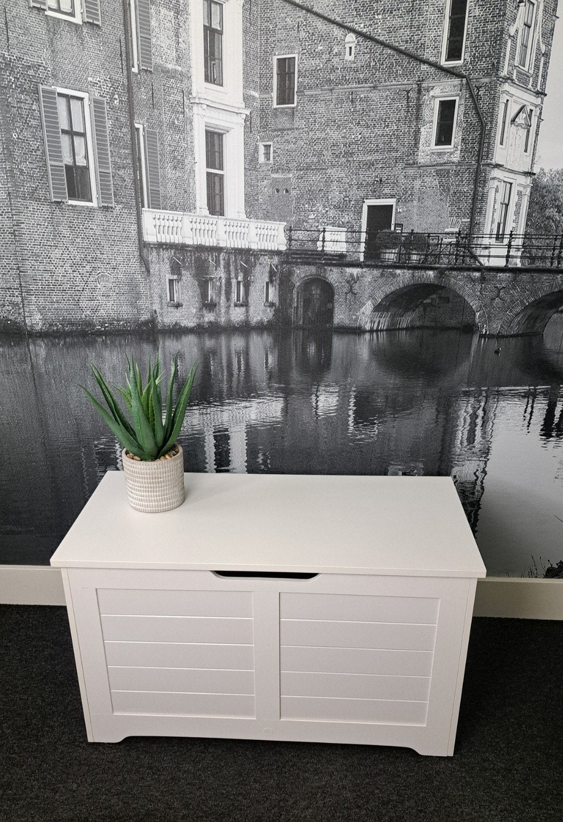 Leuke witte kist - 80-40-46 cm - Opbergbank, Ophalen, Overige materialen, 50 tot 100 cm, Zo goed als nieuw