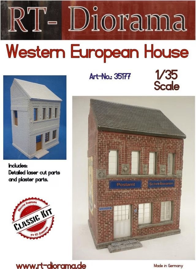D-104,RT-DIORAMA 1-35,NO,35177,Western European House, Hobby en Vrije tijd, Modelbouw | Figuren en Diorama's, Ophalen of Verzenden