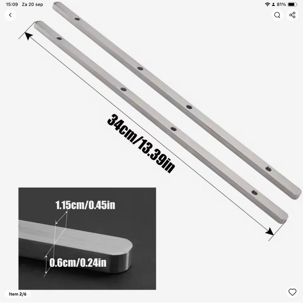 Verbindingsstaven Festool compatible voor zaagrails, Verzenden, Nieuw