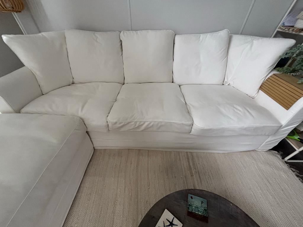 Witte IKEA Gronlid bank - Rookvrij, incl. extra hoes, Ophalen, Zo goed als nieuw
