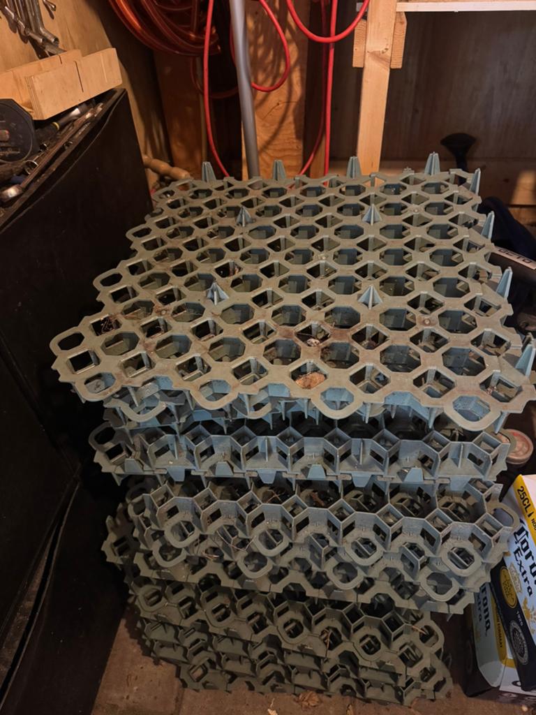Drainage tegels/panelen balkon of dakterras — 18 stuks, Ophalen, Kunststof, Gebruikt, Minder dan 5 m²