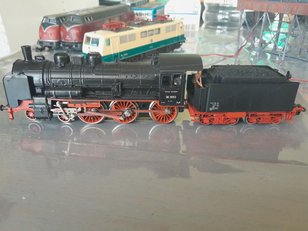 Marklin BR38 stoomlocomotief 3099, Wisselstroom, Locomotief, Ophalen of Verzenden, Zo goed als nieuw