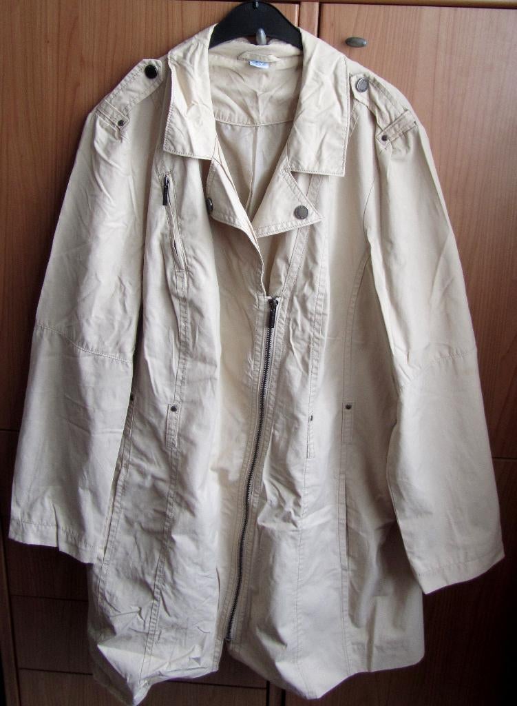 Mooie lange MS mode jas maat 52, Kleding | Dames, Grote Maten, Verzenden, Zo goed als nieuw, Overige kleuren, Jas of Mantel