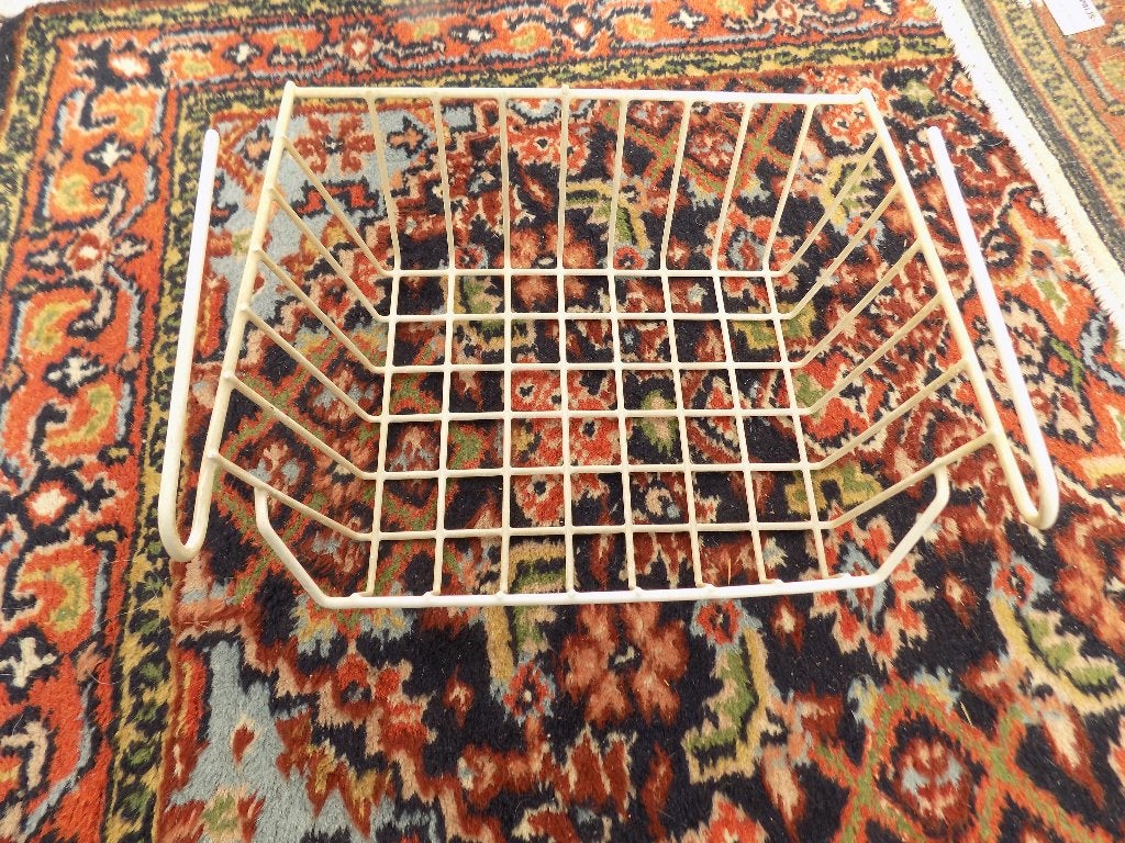 Kastmandje vintage jaren 60 geplastificeerd, Ophalen of Verzenden, Gebruikt, Wit
