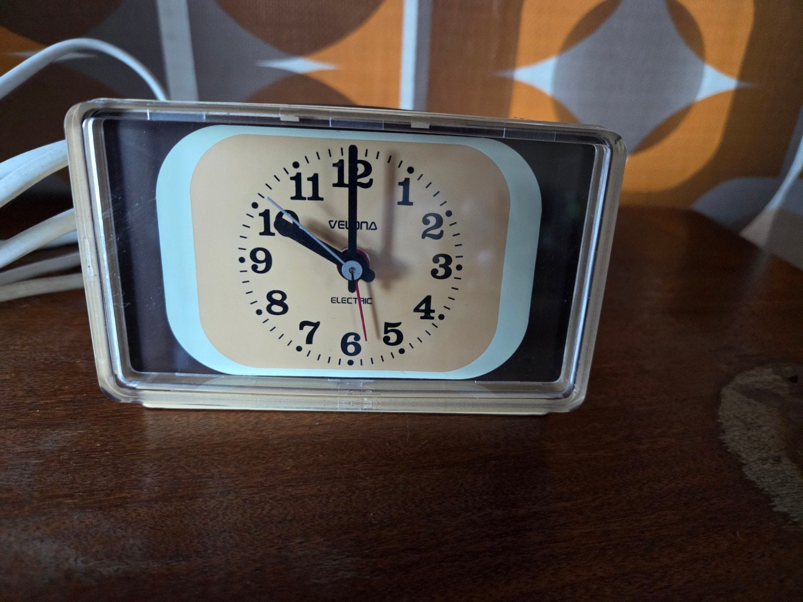 Vintage Velona Elektrische Wekker - Retro Design, Antiek en Kunst, Ophalen of Verzenden