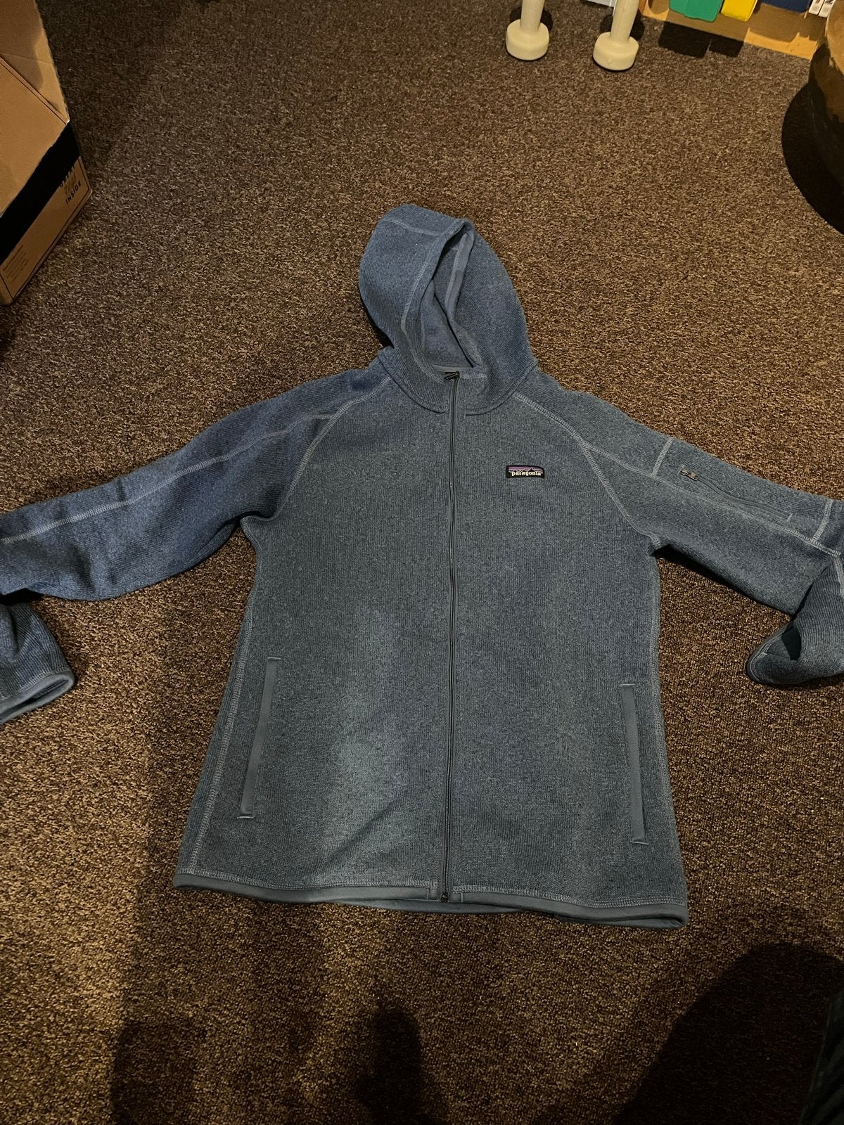 Dames Patagonia fleece vest met capuchon - Maat L, Ophalen of Verzenden, Zo goed als nieuw, Maat 42/44 (L), Blauw