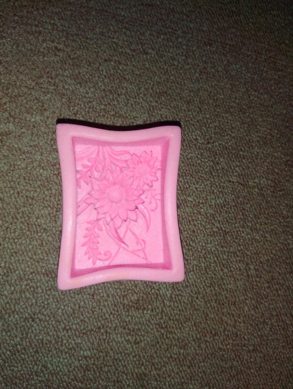 Siliconen mal bloemen en vogel 6x8 cm, Roze, Nieuw, Kunststof, Overige merken