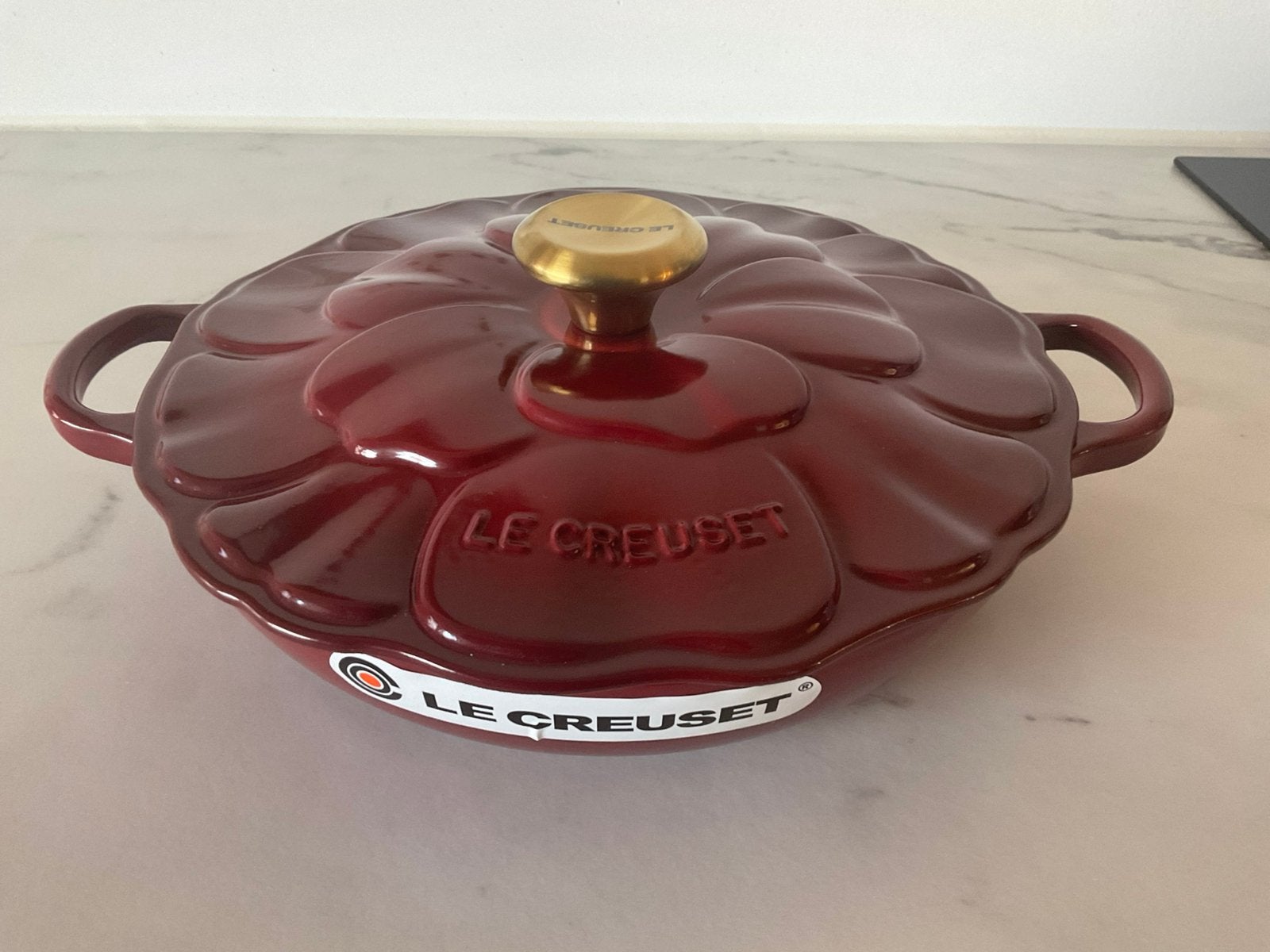 Le Creuset bloesem campagnard, rhône/garnet, nieuw, Geschikt voor inductie, Nieuw, Le Creuset, Ophalen of Verzenden